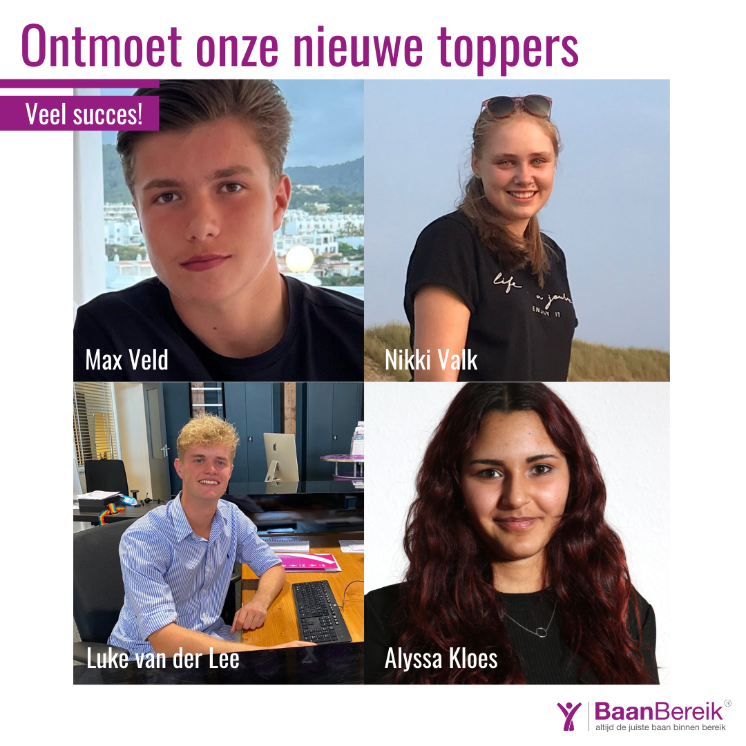 Maak kennis met onze nieuwe toppers