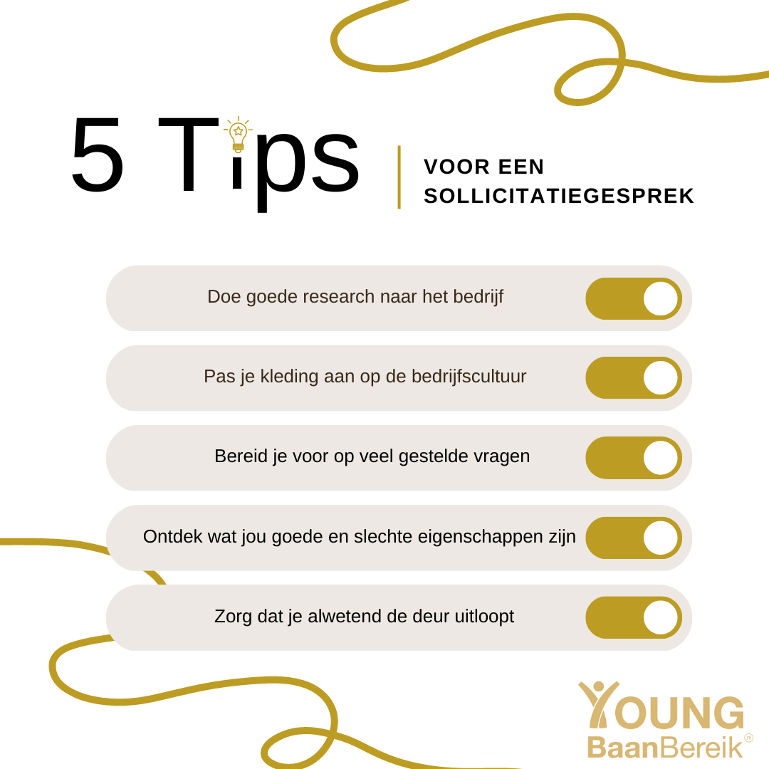 5 tips voor een sollicitatiegesprek