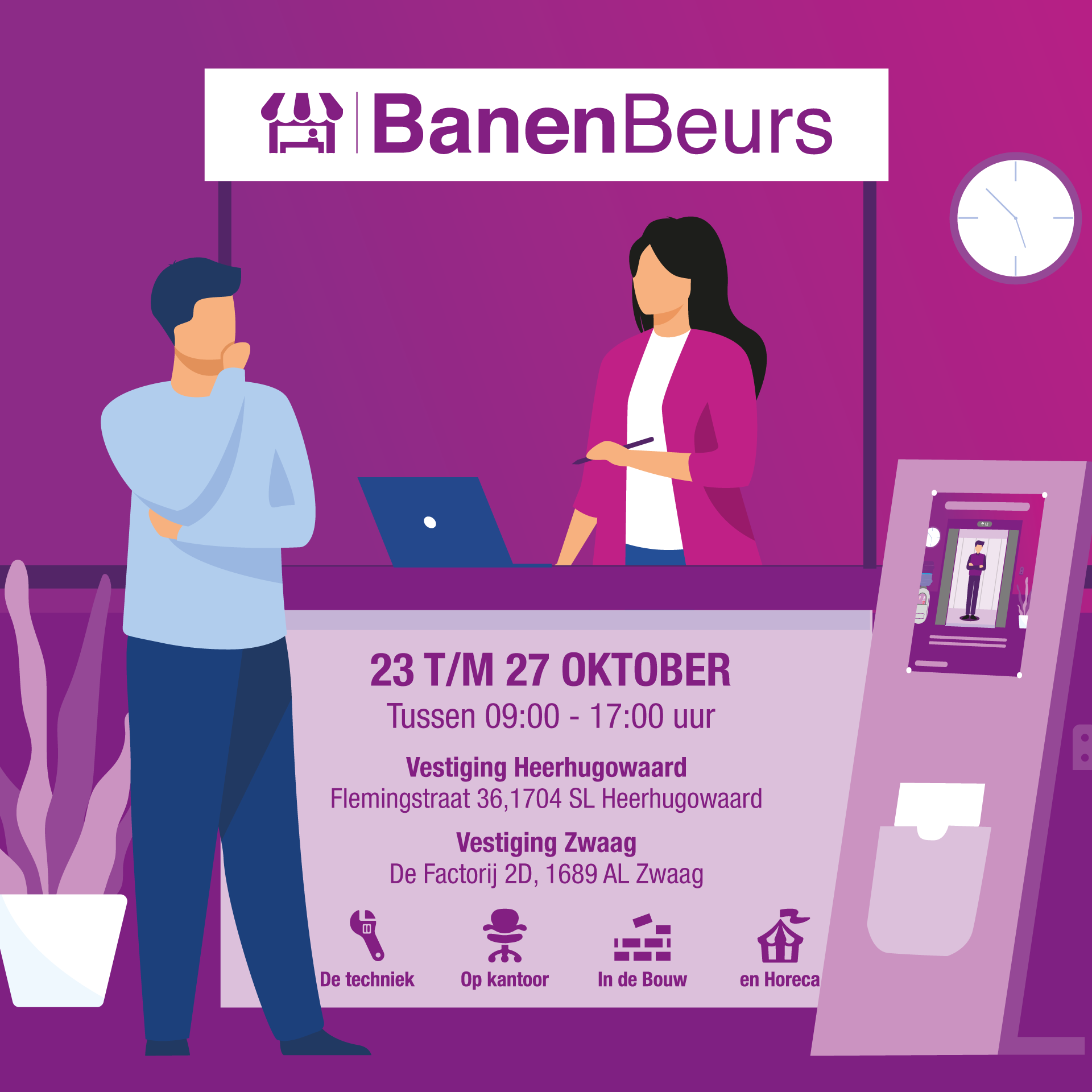 Banenbeurs 23 t/m 27 oktober!