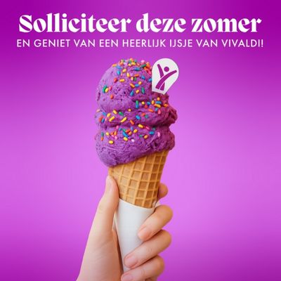 Zomeractie bij BaanBereik: solliciteer deze zomer en geniet van een heerlijk ijsje van Vivaldi!